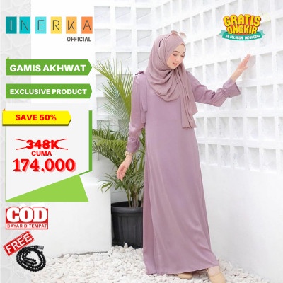 PREMIUM CASUAL GAMIS muslim Syari remaja warna Lilac All SIze Jumbo