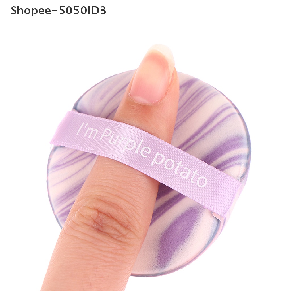 [HOT] 2/7pcs Spons Puff Kosmetik Bayi Lembut Mewah Powder Puffs Finger Puffs Dengan Kotak [ID]