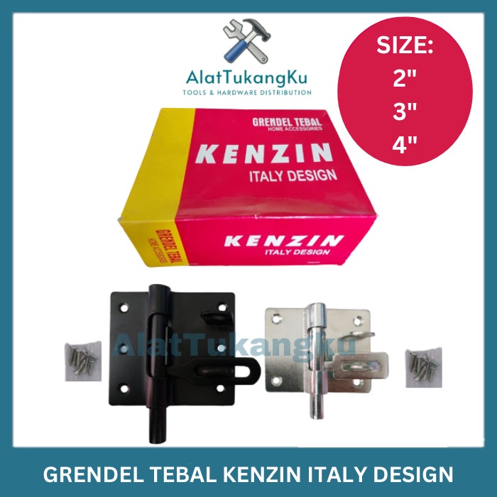 KENZIN Grendel Overpal Overval Gembok 2" 3" 4" TEBAL Slot Gembok Pintu / Grendel Slot Overvall Overp