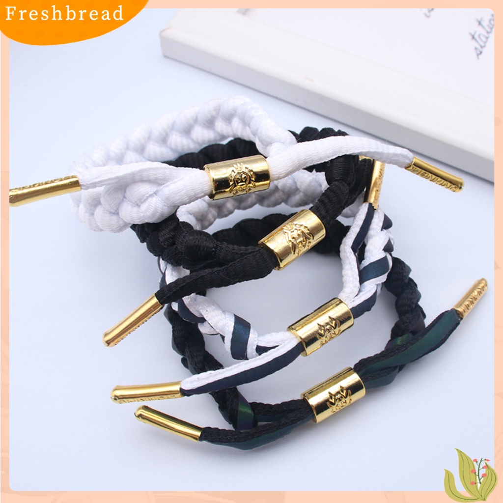 &lt; Freshbread &gt; Adjustable Handmade Anyaman Hologram Reflektif Gelang Dikepang Gelang Aksesoris Fashion