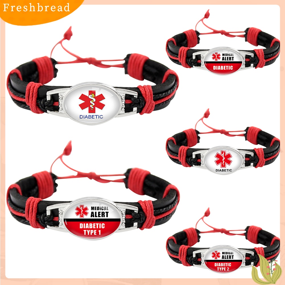 &lt; Freshbread &gt; Outdoor Braided Climbing Cord Diabetes Medis Alert Gelang Survival Bangle