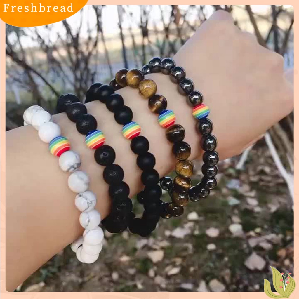 < Freshbread > Tali Elastis Handmade Gelang Batu Ringan Pria Wanita Natural Beads Bracelet Hand Decor