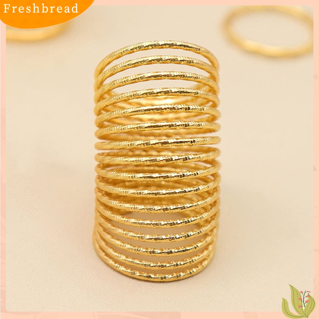 &lt; Freshbread &gt; 5Pcs Wanita Knuckle Rings Multi Lingkaran Sederhana Elastisitas Yang Dapat Disesuaikan Jari Rings Perhiasan Aksesoris