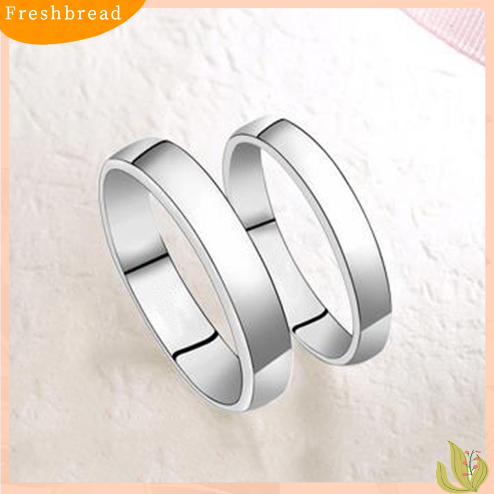 &lt; Freshbread &gt; Minimalis Pria Wanita Halus Band Cincin Pernikahan Pertunangan Pesta Perhiasan Hadiah