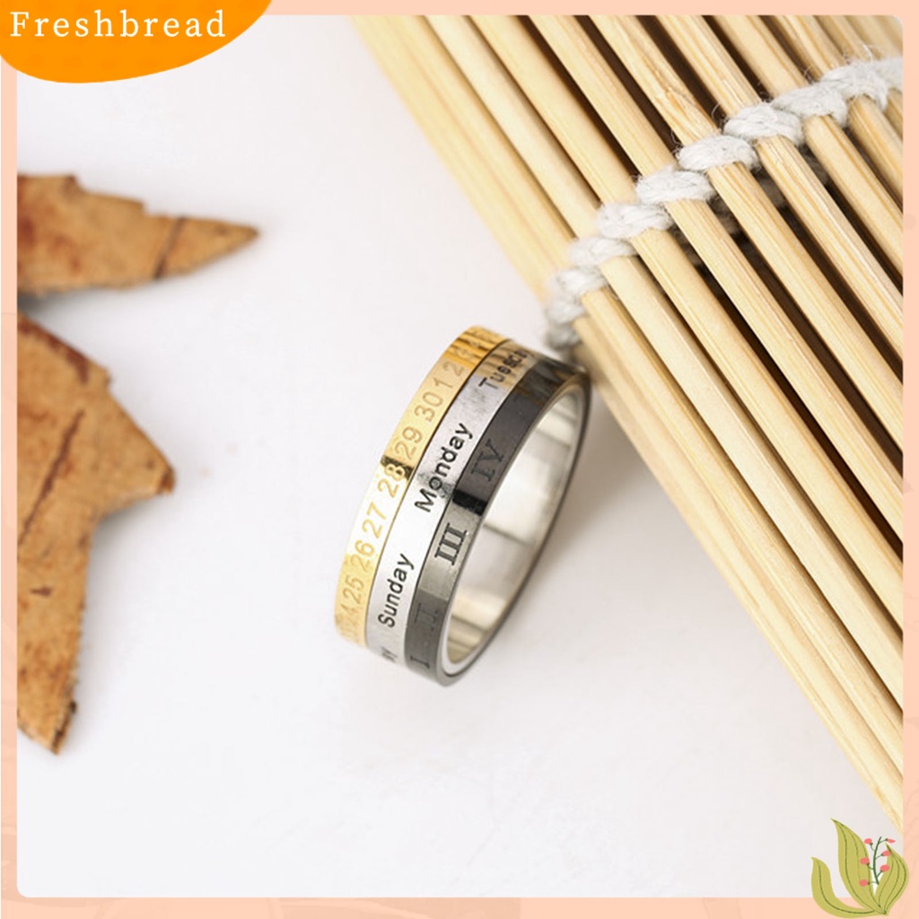 &lt; Freshbread &gt; Cincin Pria Indah Rotasi Tiga Warna Tahan Aus Multifungsi Cincin Jari Unik Untuk Kerja