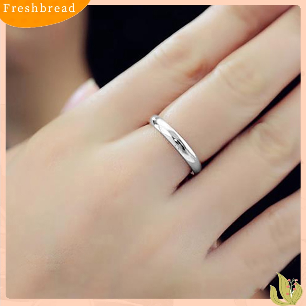 &lt; Freshbread &gt; Cincin Jari Perhiasan Jari Elegan Titanium Steel Couple Band Finger Ring Untuk Pesta