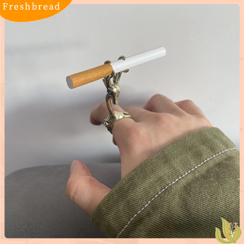 &lt; Freshbread &gt; Membuka Mulut Grip Berlebihan Pemegang Cincin Adjustable Mendominasi Naga Jari Cincin Perhiasan Aksesori