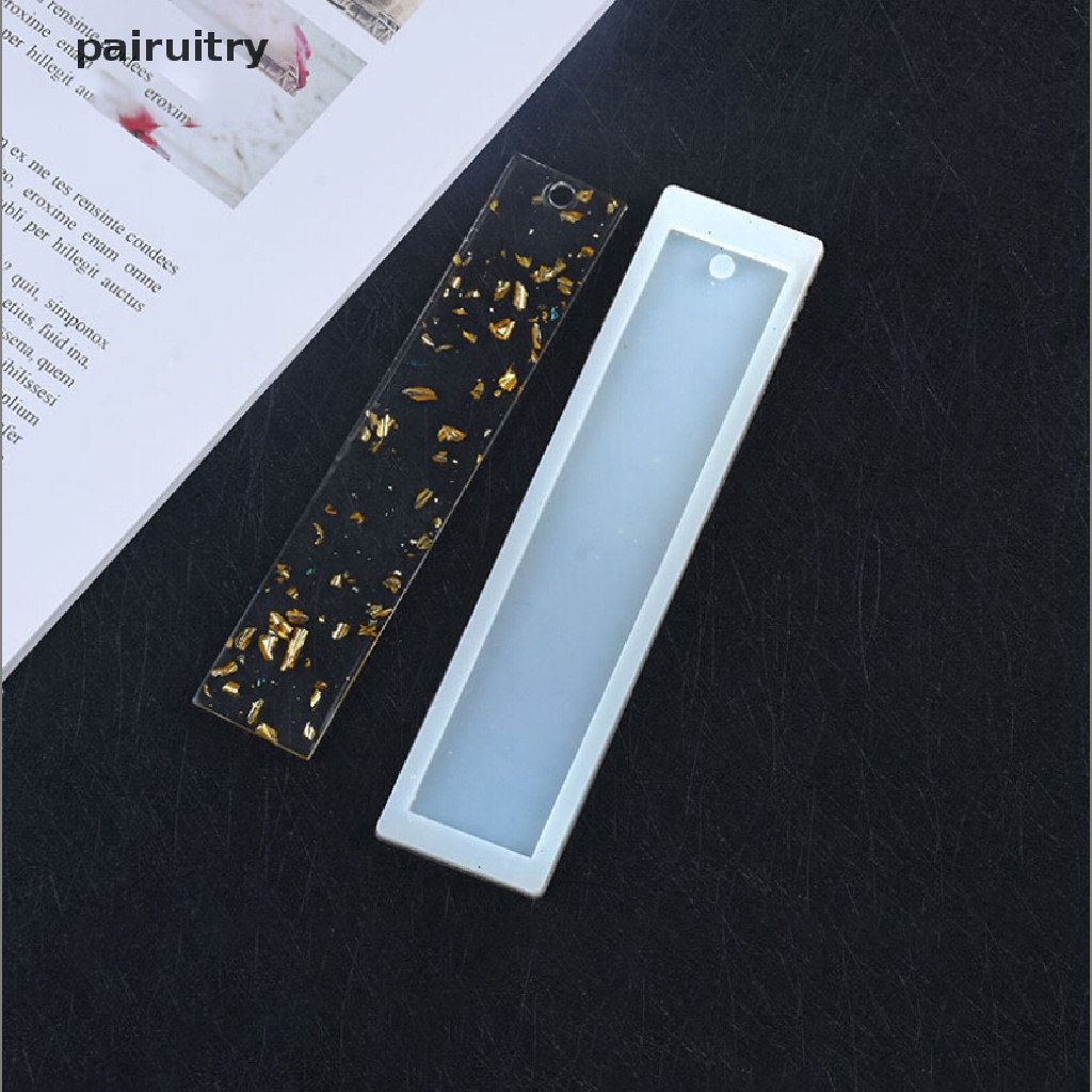 Prt 3Pcs Persegi Panjang Bookmark UV Cetakan Silikon Epoxy Resin Mold DIY Kerajinan Membuat PRT