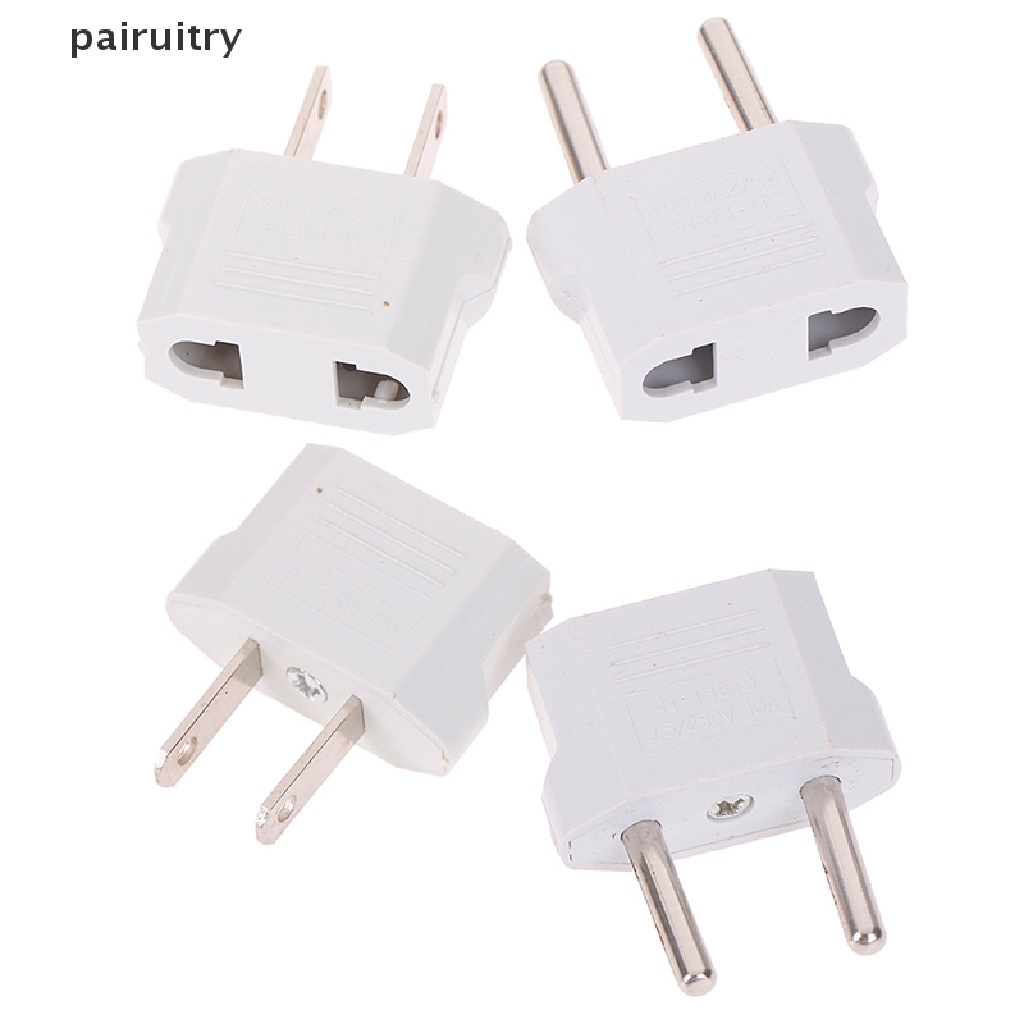 Prt 4Pcs plug Eropa usa eu to us plug us to eu plug travel charger adapter converter PRT