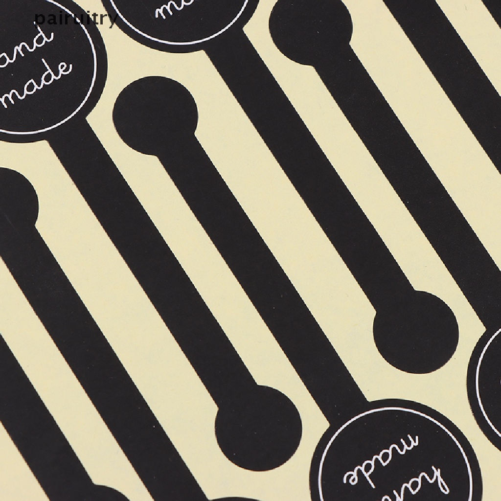 Prt 100PCS Perekat Model Panjang Handmade Kemasan Kue Sealing Label Kraft Stiker PRT