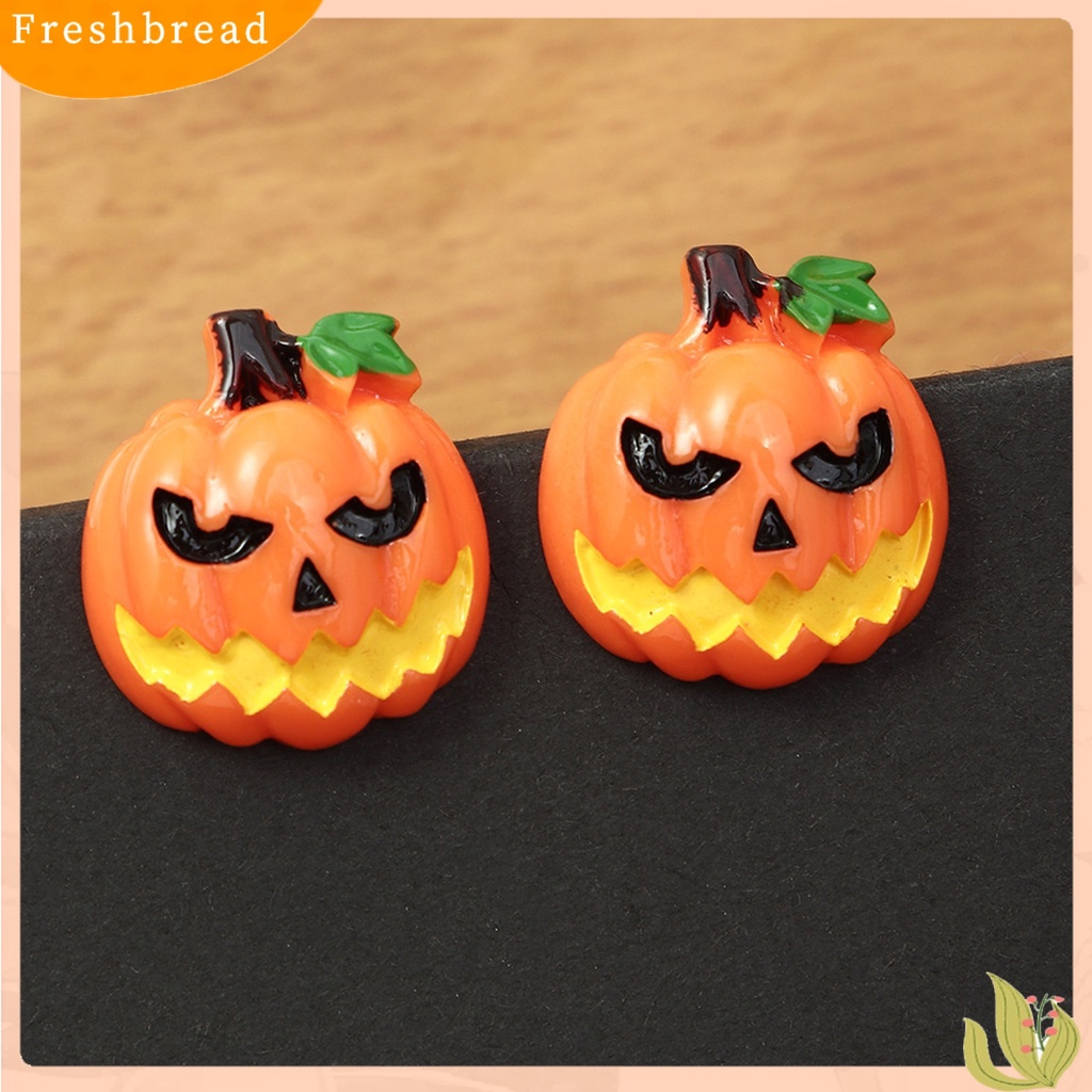 &lt; Freshbread &gt; 1pasang Stud Telinga Bentuk Labu Yang Indah Gaya Halloween Sentuhan Meriah Stud Telinga Fashion Plastik Untuk Pesta