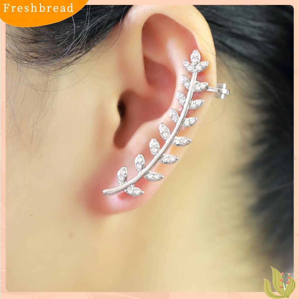 &lt; Freshbread &gt; Lady Mode Cabang Berlian Imitasi Pesona Stud Earrings Perhiasan Pernikahan Ear Jacket