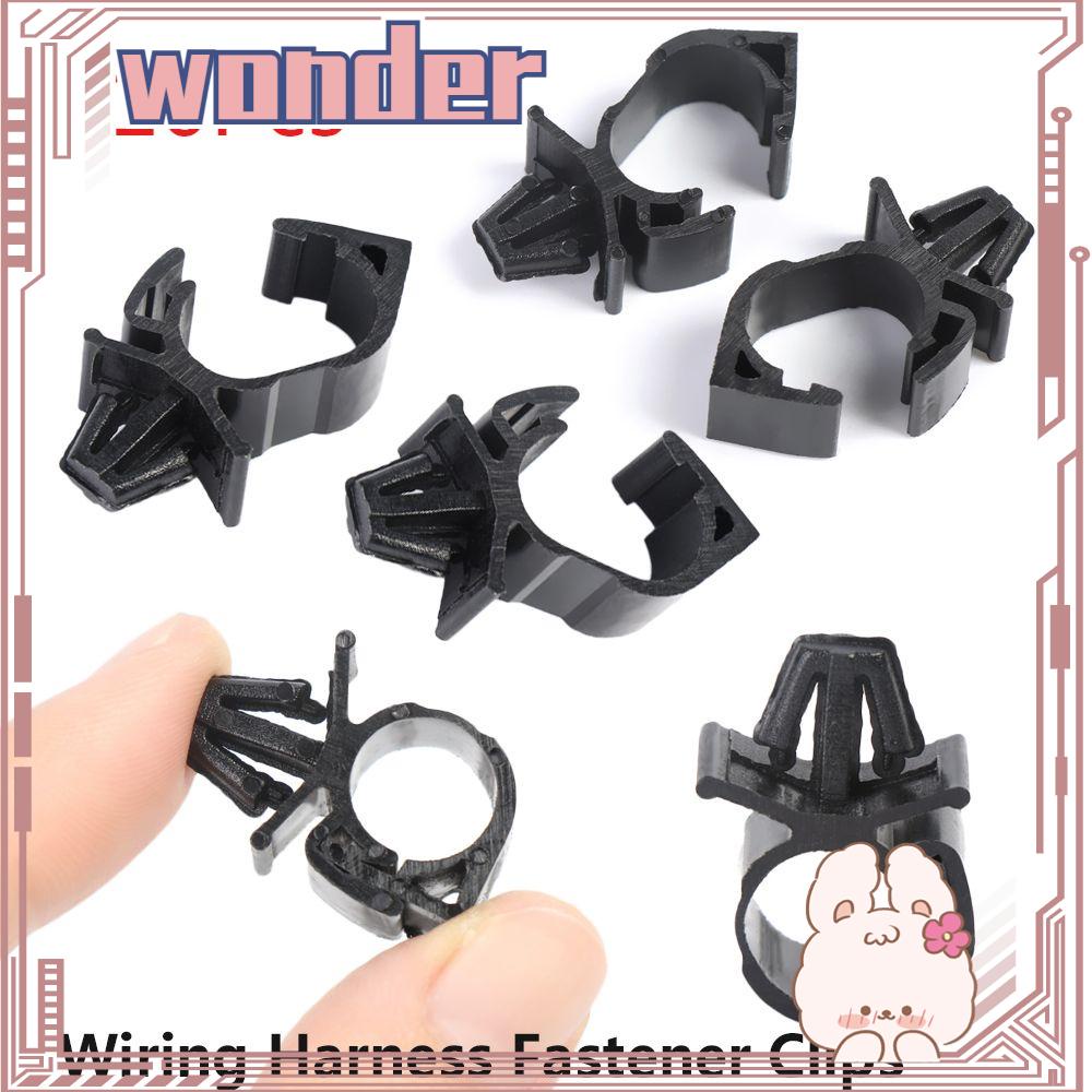 Wonder 10Pcs Klip Pengikat Kabel Harness Nyaman Kabel Mobil Push Mounted Wiring Strap