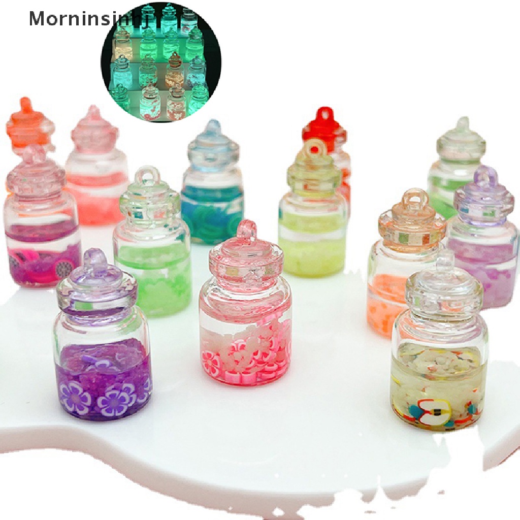 Mornin 1/5Pcs Mini Luminous Angka Berharap Botol Miniatur Mainan Taman Rumah Boneka Dekorasi DIY Ornamen Aksesoris id