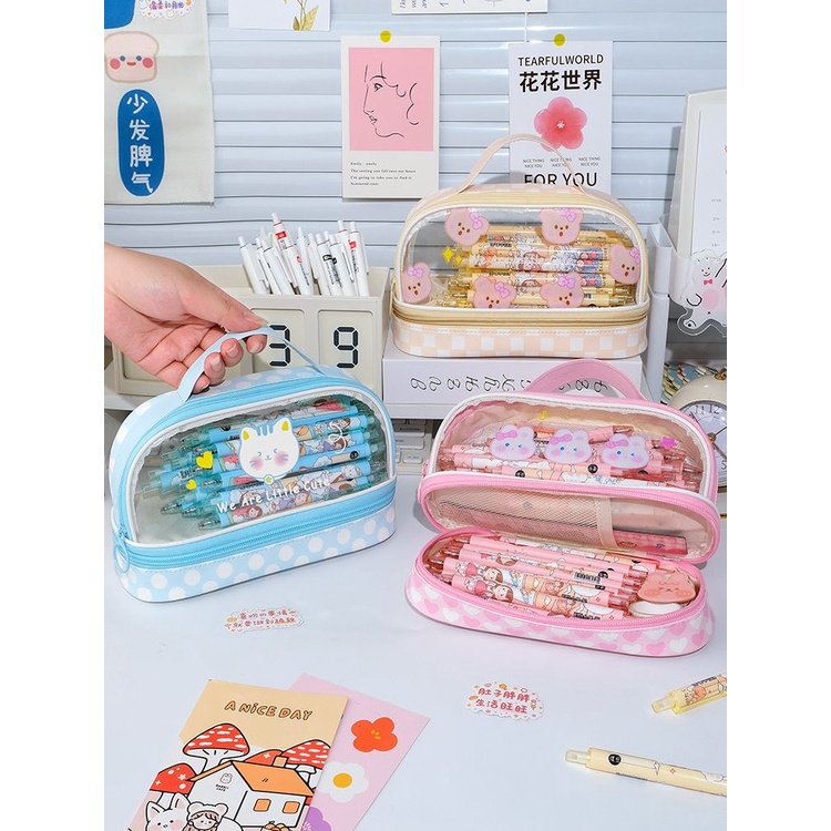 

TEMPAT PENSIL DAN PENA LUCU / TEMPAT PENCIL CASE SEKOLAH KOTAK PENSIL WARNA DCW 65