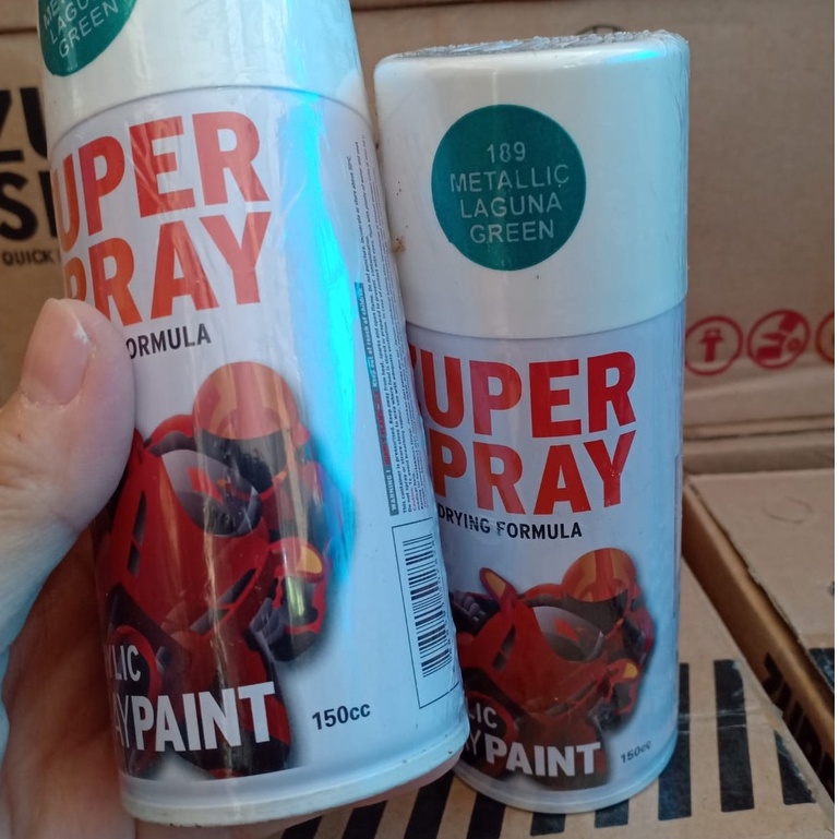 Zuper Spray Paint Pilok Pilox Warna Laguna Green / Hijau Metalik (P 189) 150cc/150ml