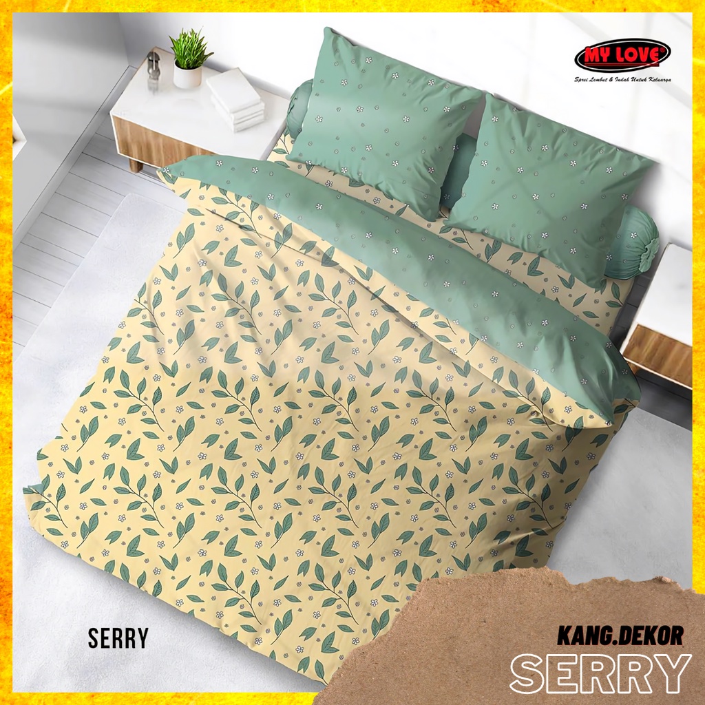 BED COVER MY LOVE SERRY KING QUEEN SINGLE 160X200 180X200 120X200 BEDCOVER SET MYLOVE NO 1 2 MURAH NO 1 2 3 MURAH SEPREI AESTHETIC BEDCOVER CANTIK ANTI LUNTUR MOTIF MAY LOVE PLUS SARUNG BANTAL DEWASA ALAS KASUR ADEM