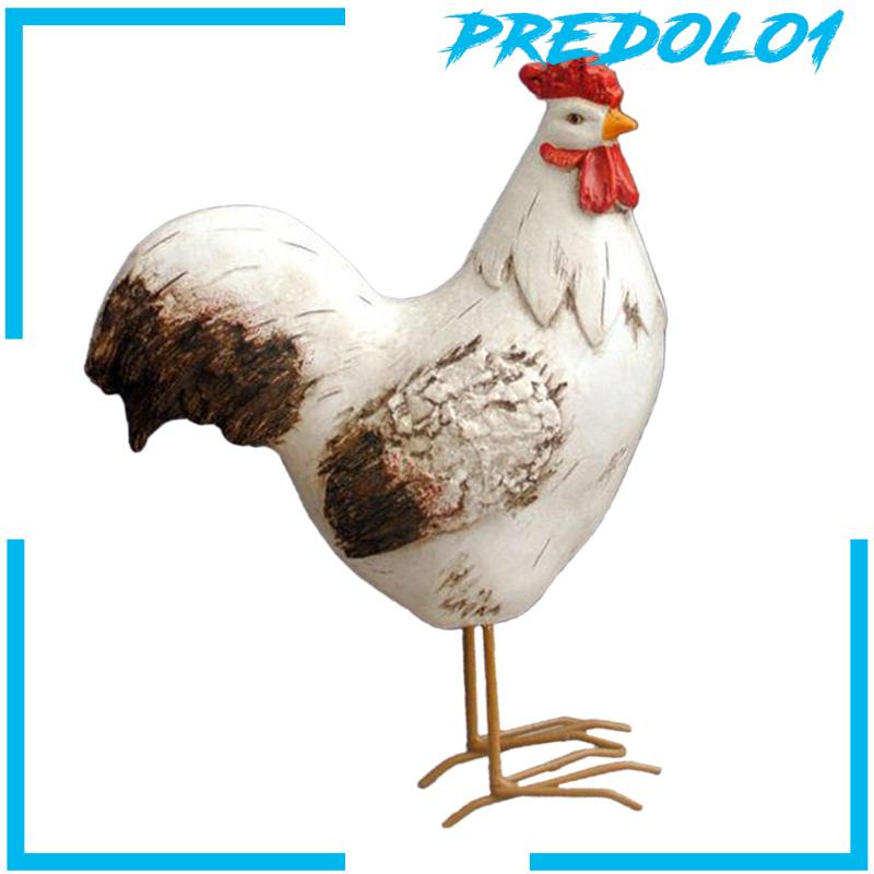 [Predolo1] Miniatur Patung Outdoor Ayam Hewan Halaman Seni Rumput Ornamen Untuk Pesta