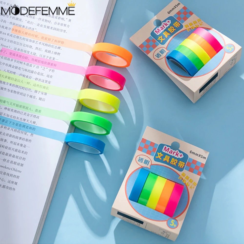 [Unggul] Alat Tulis Siswa Penanda Halaman Neon Indeks Warna Sticky Notes Loose-leaf Notes Lepas Stiker Tembus Tape Perlengkapan Kantor Sekolah