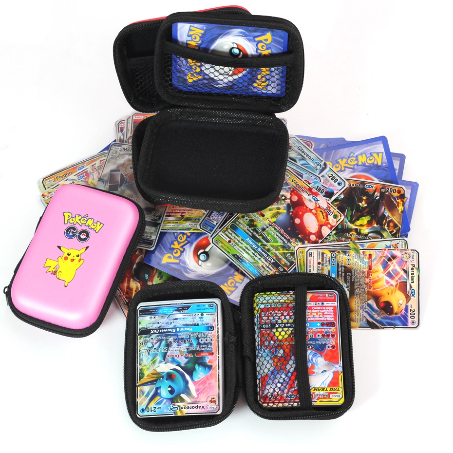 Kartu Game Pokemon Pikachu Kapasitas 55kartu Holder Album Hard Case Card Holder Tempat Buku Earphone Kotak Penyimpanan