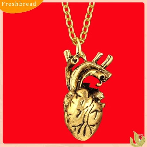 {In Stock} Pria Retro 3D Anatomi Manusia Berongga Hati Liontin Kalung Punk Sweater Rantai