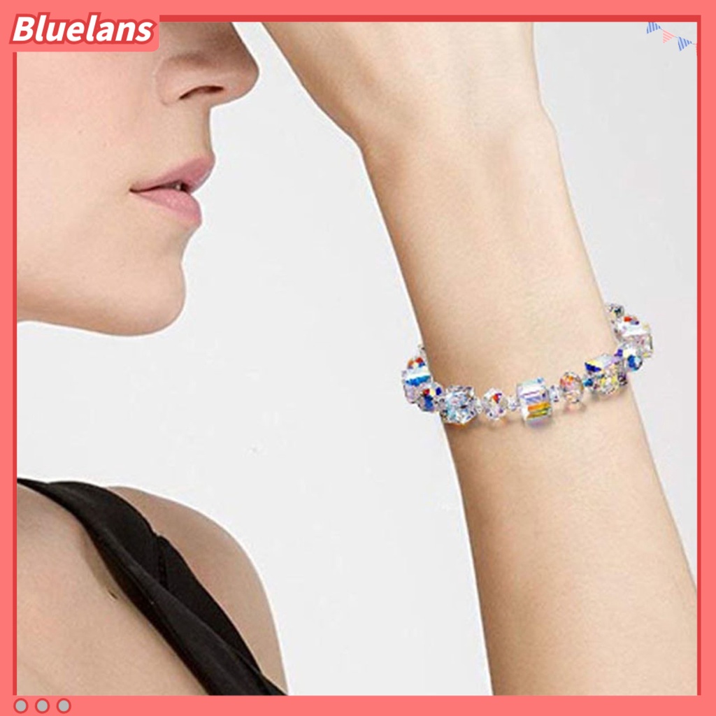 {In Stock} Adjustable Extension Chain Mom Bracelet Buckle Closure Cubic Clear Gelang Kristal Imitasi Menawan Hadiah