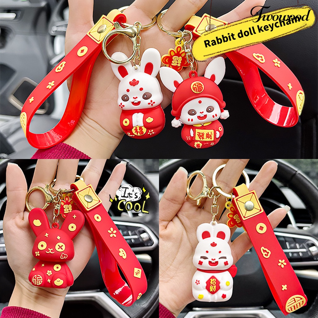 Twowood Gantungan Kunci Lucu Dengan Lanyard Gantungan Kunci Liontin Mobil Tas Anti Luntur Untuk Penggunaan Sehari-Hari