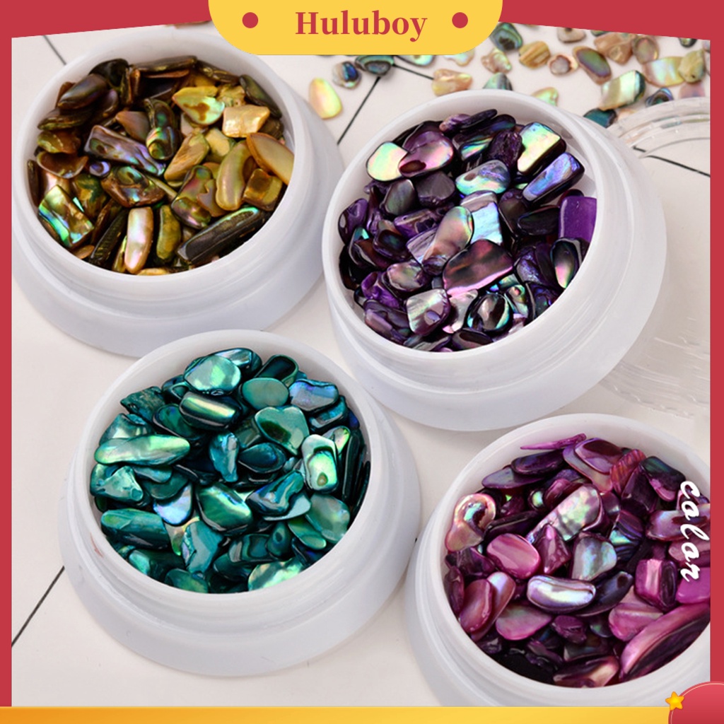 {In Stock} Shell Dekorasi Kuku Warna-Warni Alami Abalone Shell Tipis Irisan 3D Nail Art Pesona Manicure Craft Ornamen Perlengkapan Kuku