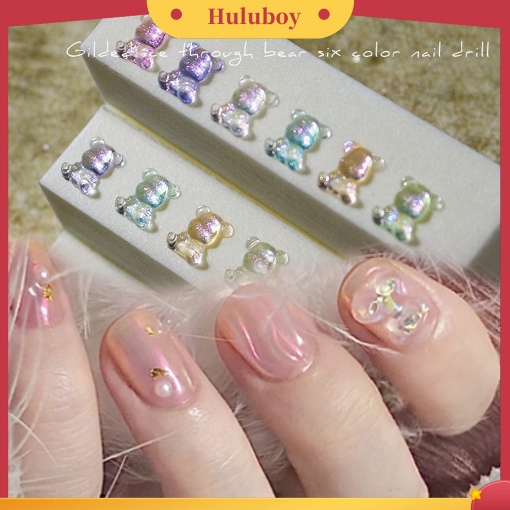 {In Stock} 50Pcs/Set Ornamen Kuku Efek Mengkilap Penembus Es Tembus Fashion Polish UV Gel Manicure Aksesoris Untuk Perempuan