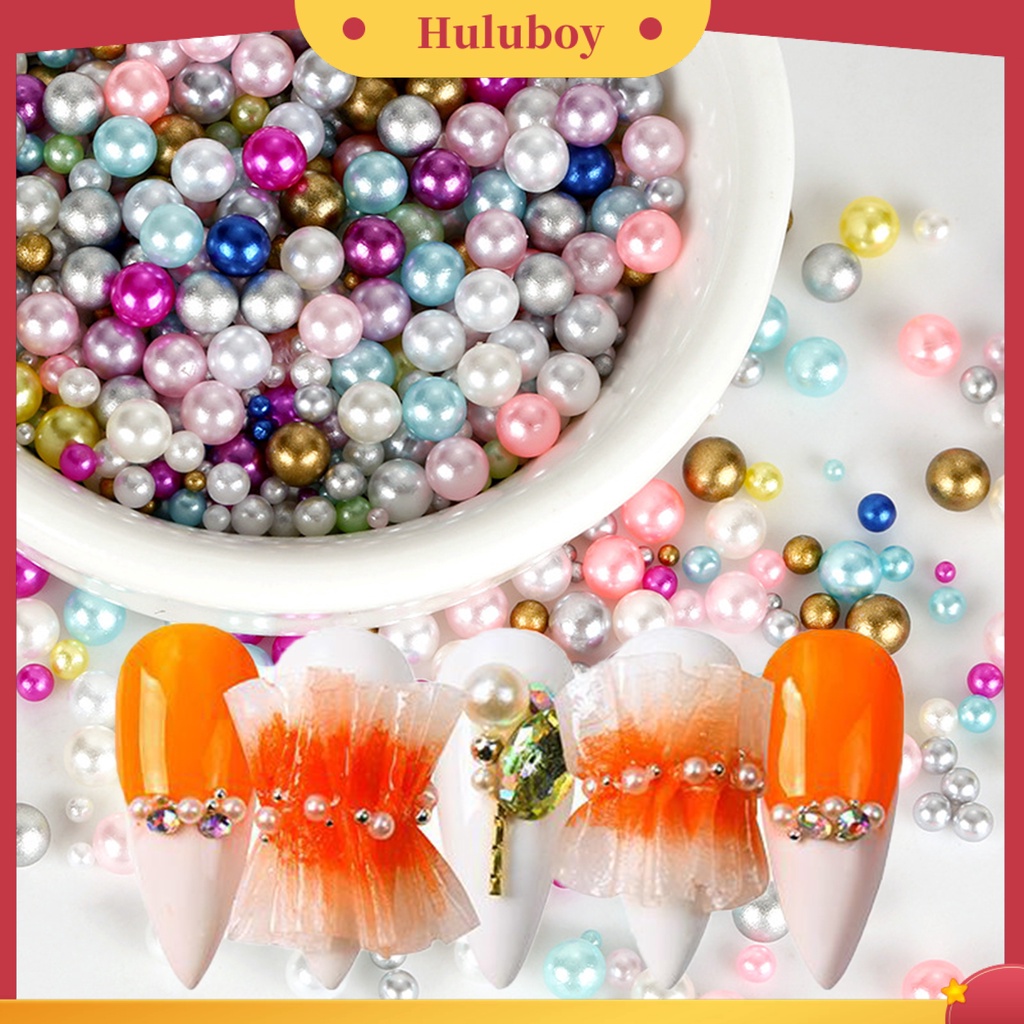 {In Stock} 1tas Dekorasi Kuku Shiny Stunning Efek Visual Warna Hidup Finishing Matte Ramah Lingkungan Hias ABS Mutiara Imitasi Manik Longgar Perlengkapan Kuku Dekorasi Kuku