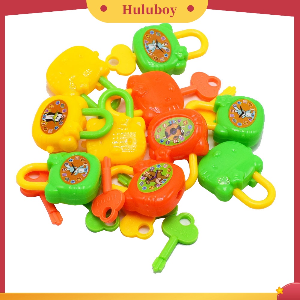 {In Stock} 5Pcs/Set Kunci Plastik Mini Warna-Warni Dengan Kunci Mainan Edukasi Anak Hadiah