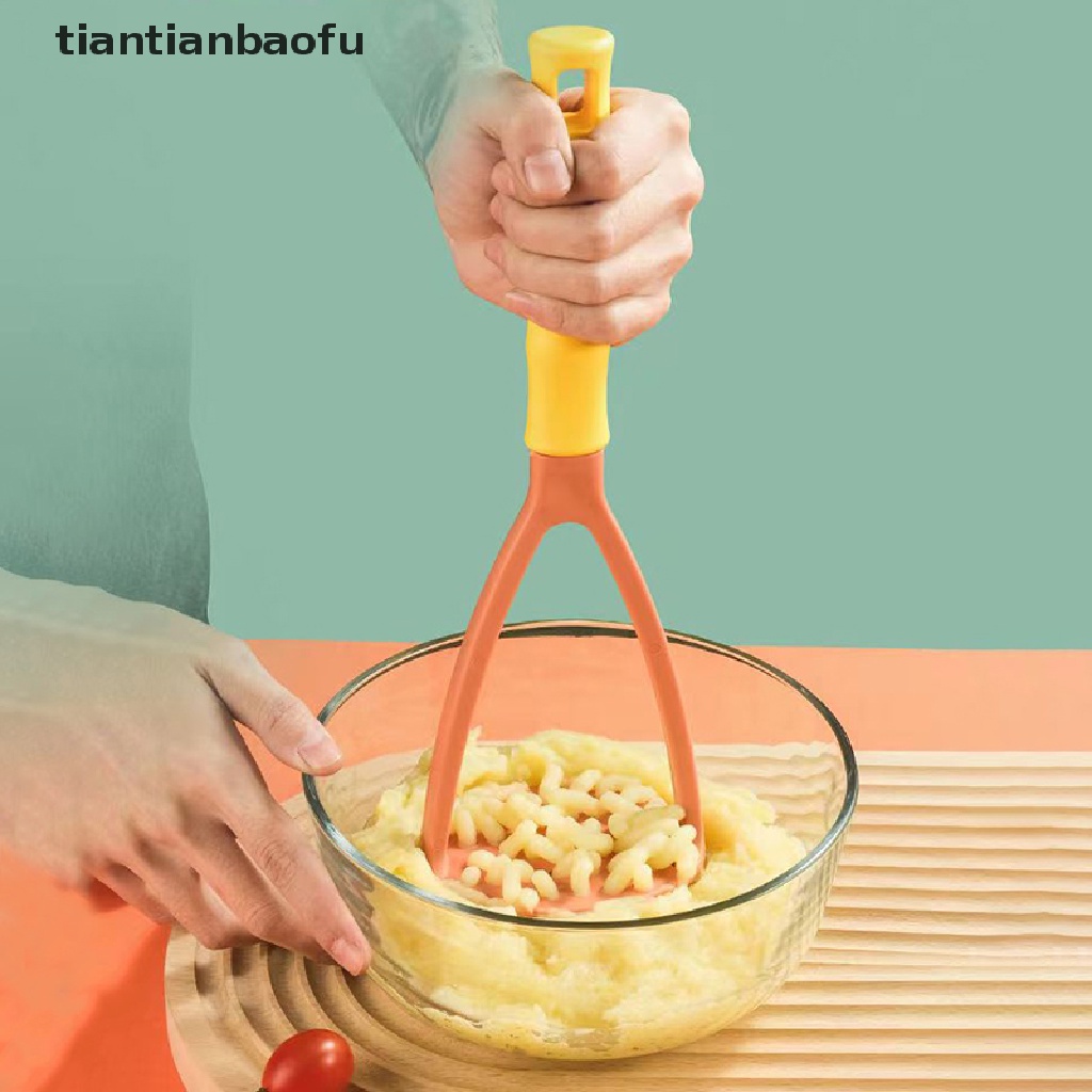 [tiantianbaofu] 1pc PP Pressed Potato Masher Ricer Puree Juice Maker Pendorong Kentang Halus Tumbuk Penghancur Kentang Alat Buah Perlengkapan Dapur Butik