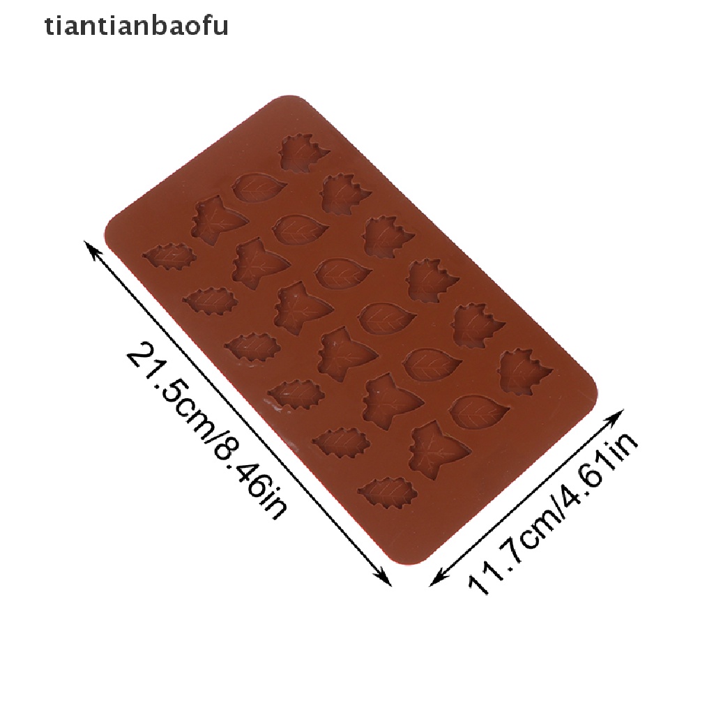 [tiantianbaofu] 1pc 24daun Bentuk Cetakan Kue Silikon DIY Coklat Cupcake Cookie Tools Butik