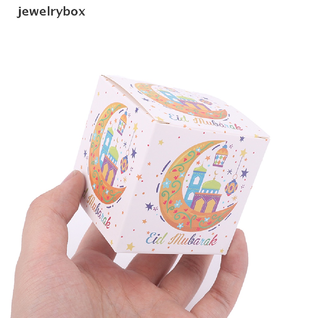 [jewelrybox] 5pcs Eid Mubarak DIY Paper Gift Box Candy Box Selamat Idul Fitri Perlengkapan Ramadhan Butik