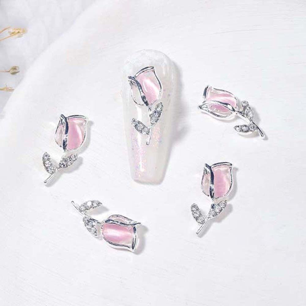 Needway   Bunga Dekorasi Kuku Wanita Pesona Kuku Manikur Aksesoris Kuku Jepang Nail Art 3D Nail Art Drills