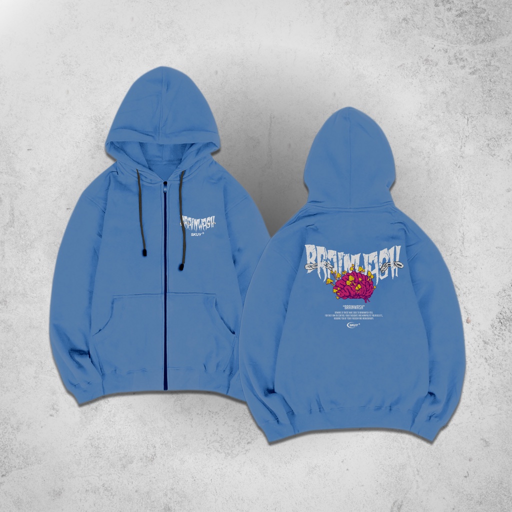 Hoodie Zipper Skuy Steel Blue 2 | Article vol VII