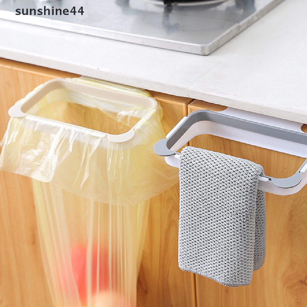 Sunshine 1Pc Keranjang Pintu Lemari Dapur Portable Gantung Tempat Sampah Garbage Bag Holder ID