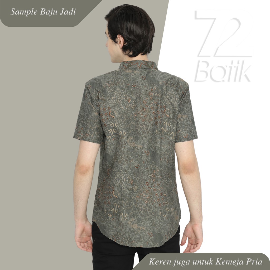 KAIN BATIK KATUN Premium Motif Sekar Jagad Warna Hijau Alam Dark Sea Green 723380 Cap 72 Jarik Jarit Samping Kebat Panjang Batik Katun Modern Premium Bahan Seragam Batik Pernikahan Kantor Keluarga Murah Kamen Jadi Batik Bali Lembaran