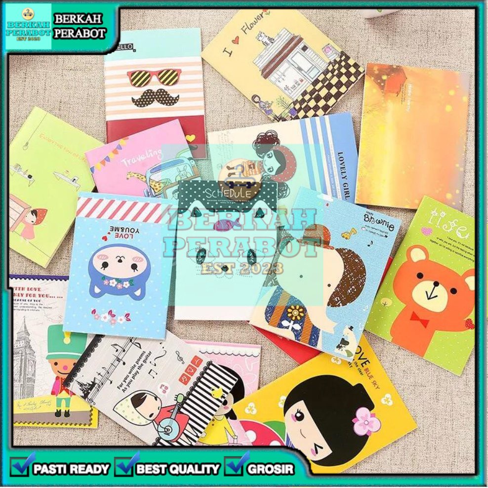 

[BPB] NOTE BUKU TULIS MINI KARAKTER CARTOON KARTUN CATATAN MEMO PAD