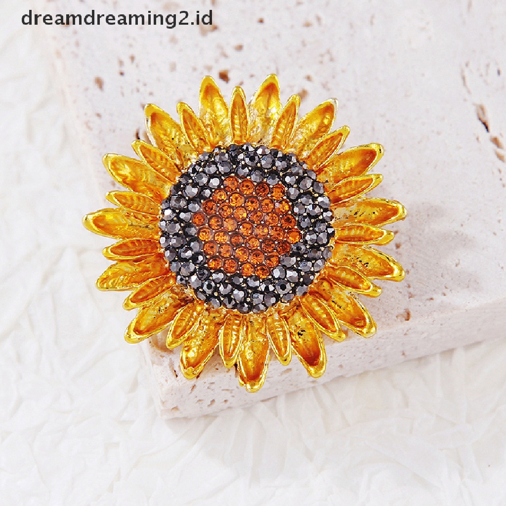 (hot) Vintage Collecg Beauty Flower From Sunflower Bros Untuk Wanita Gadis Pesta Pernikahan Bros Pin Hadiah//