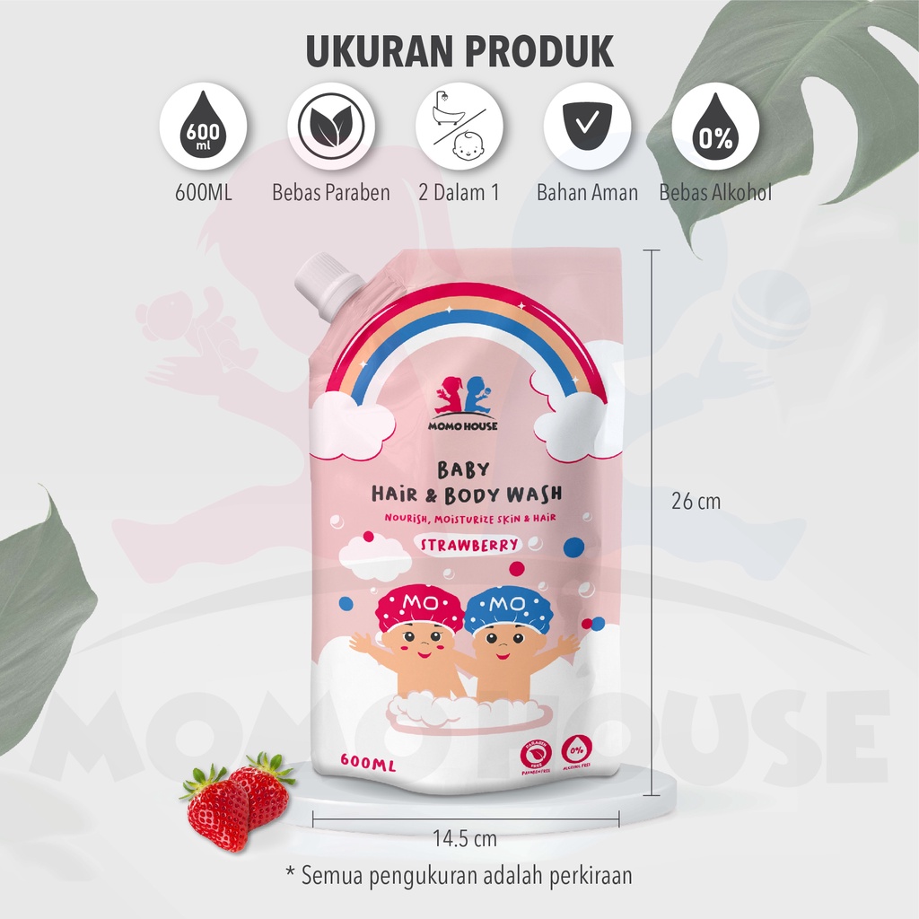 MOMO HOUSE Sabun Mandi Bayi Hair &amp; Body Wash Sabun Cair Anak Shampo Bayi Sabun Cair Bayi Sabun Bayi Refill Sabun Mandi Anak Sabun Bayi