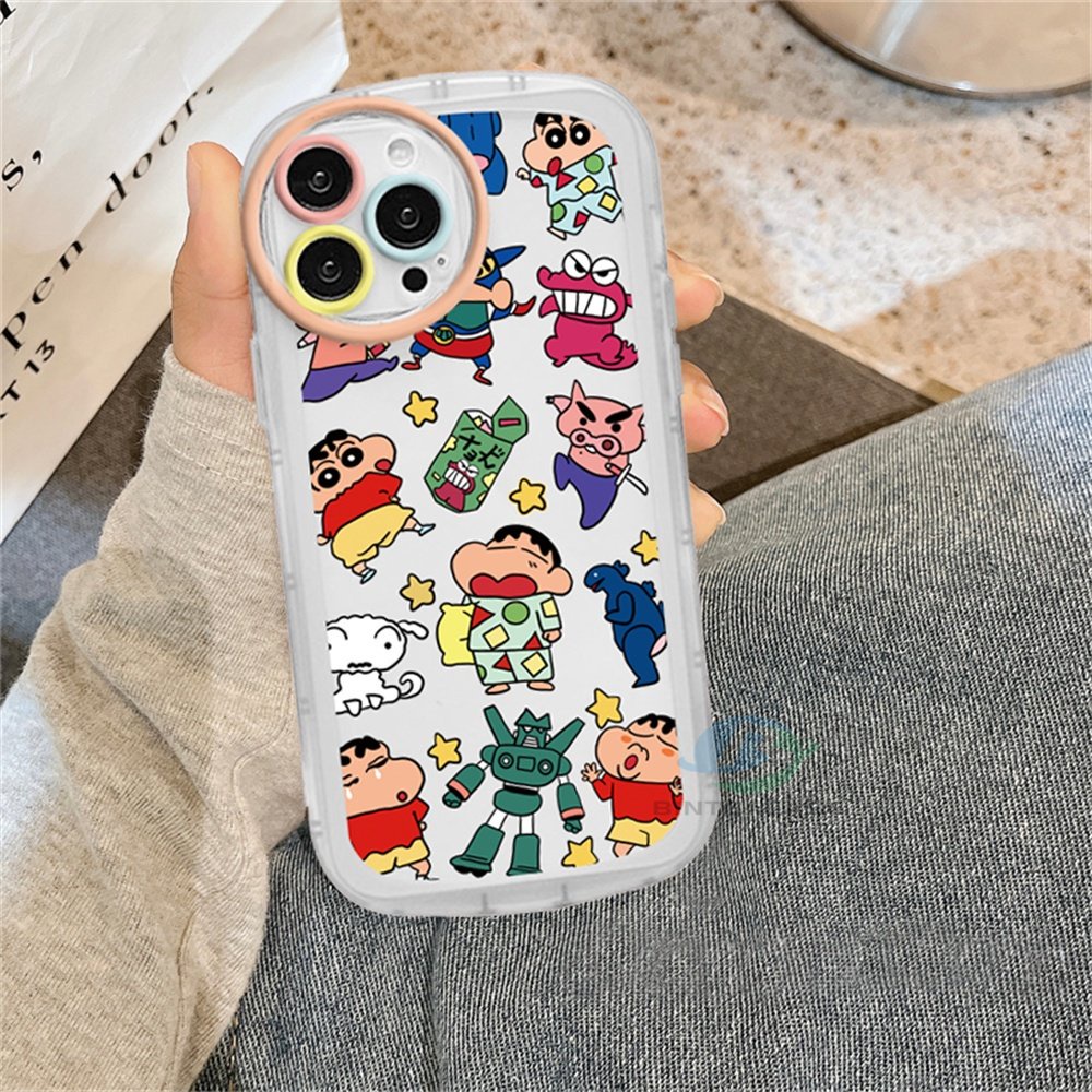 Realme C55 5i 6i C3 C35 C21Y C25Y C21 RealmeC11 C11 2021 C25 C15 C12 C2 Crayon Shin-chan Soft TPU Phone Case Cover Binteacase