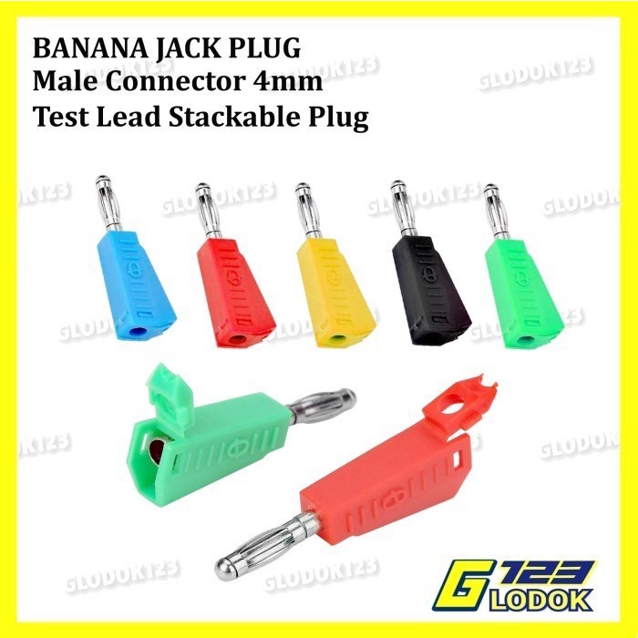 Jack Banana Segi Stackable Audio Male Plug Connector Test Lead Probe