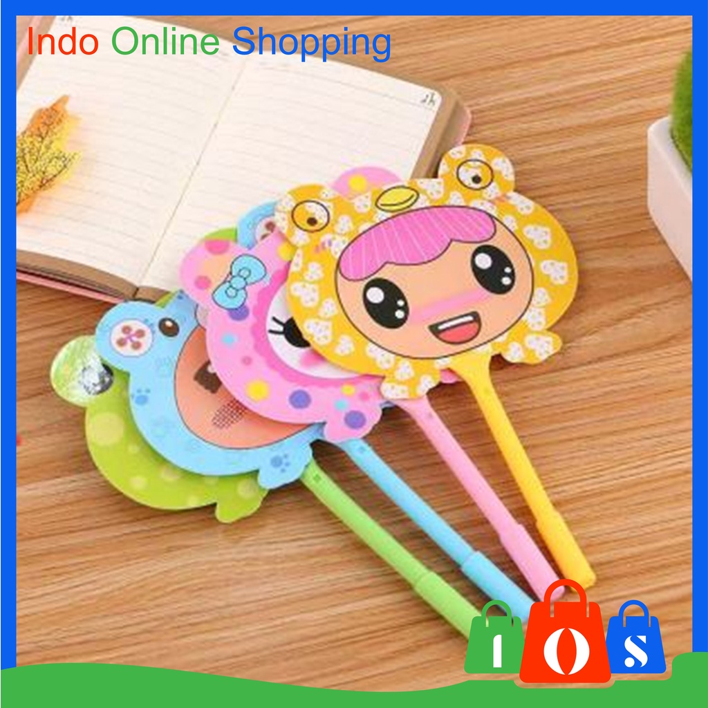 

IOS 596 Pena Kipas Cartoon Souvenir Lucu Pulpen Kipas Karakter Import COD