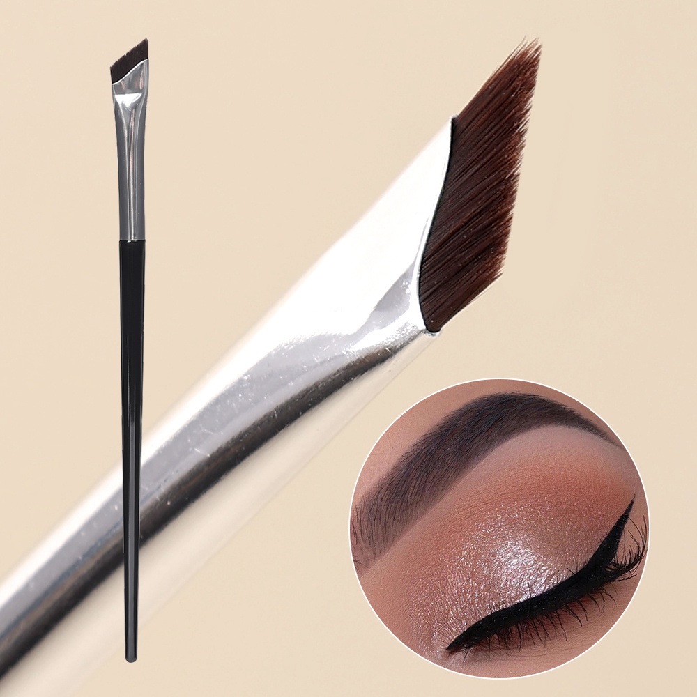 Sikat Alis Diagonal Ultra-Tipis Bilah Halus/Brush Eyeliner Rambut Serat Halus Lembut Alat Makeup