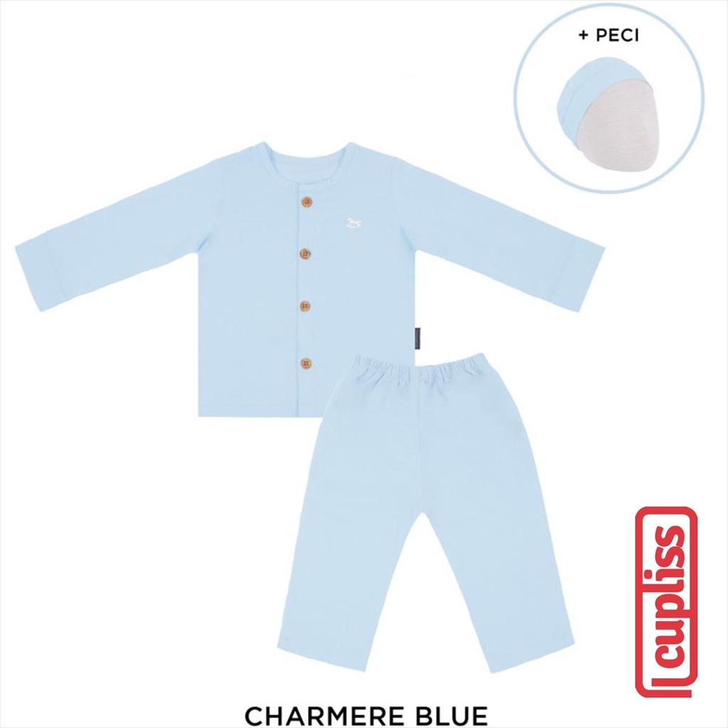 Charmere Blue Palmerhaus Jardin Koko Set n Peci Baju Koko Anak