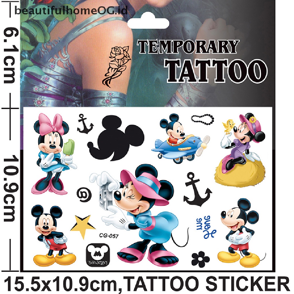 // Lebaran// Stiker Tato Anak Karakter Kartun Disney Classic Mickey Minnie **