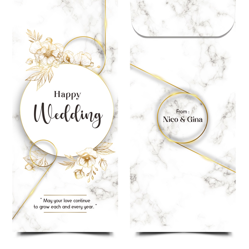 20 Desain Amplop Wedding CorelDraw v24