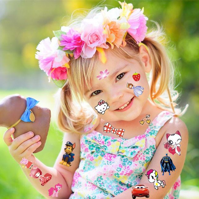 

sticker tatto anak 21pcs/Tato Temporer Anak/Stiker Tato Lucu/Desain Karakter Stiker Tato Anak/