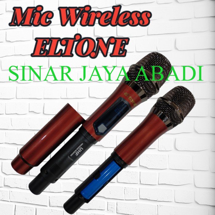 ORIGINAL MICROPHONES WIRELESS MIC WIRELESS KARAOKE ELTONE  50 METER